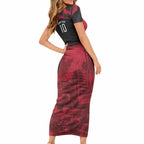 Personalised Penrith Panthers Mascot Rugby Short Sleeve Bodycon Dress Penrith New South Wales Athletic Graphic Print