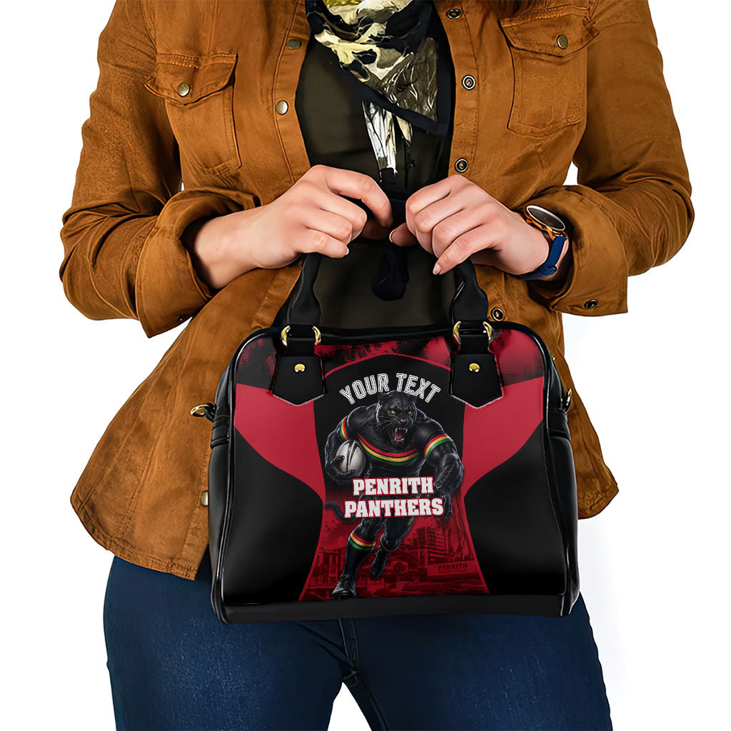 Personalised Penrith Panthers Mascot Rugby Shoulder Handbag Penrith New South Wales Athletic Graphic Print