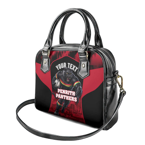 Personalised Penrith Panthers Mascot Rugby Shoulder Handbag Penrith New South Wales Athletic Graphic Print