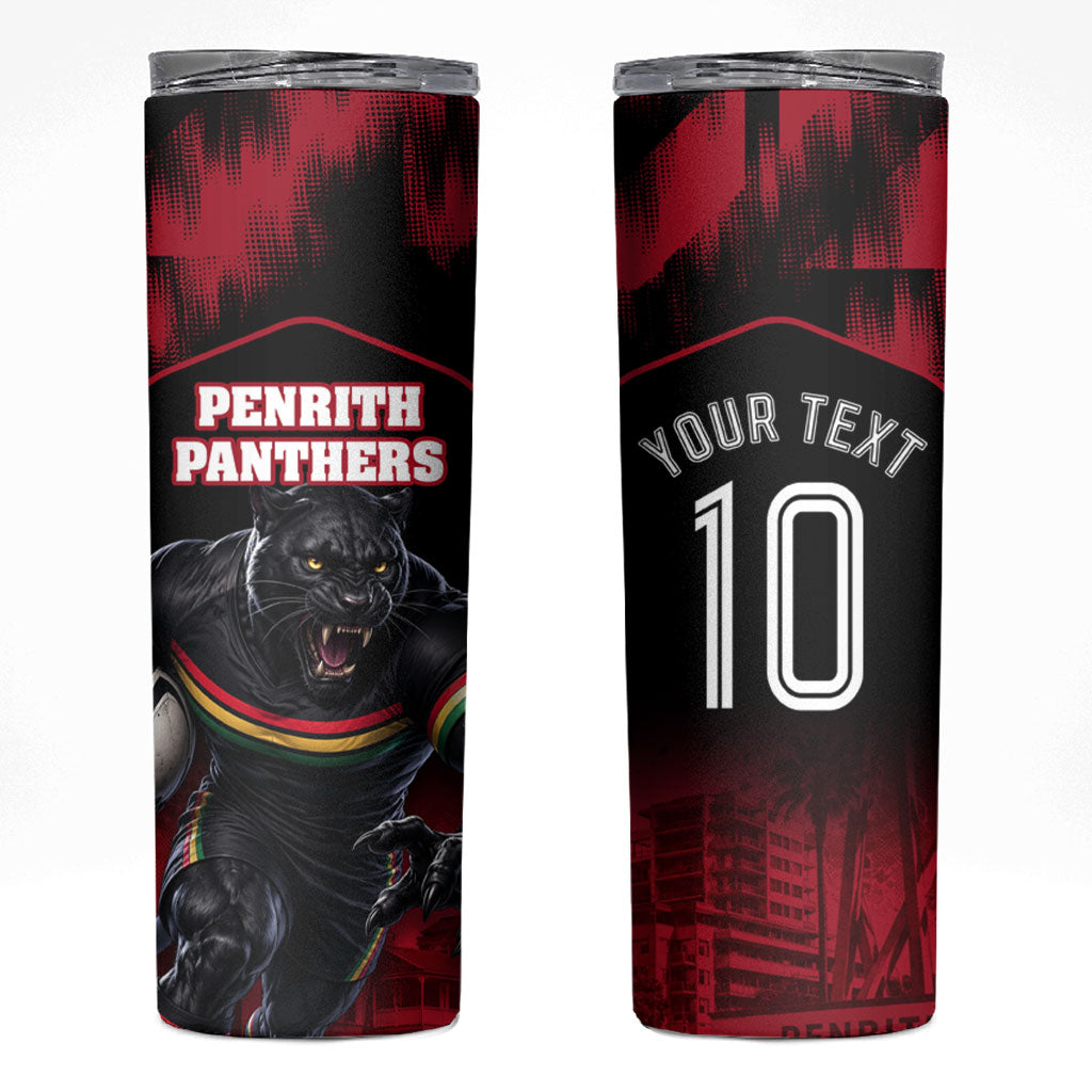 Personalised Penrith Panthers Mascot Rugby Skinny Tumbler Penrith New South Wales Athletic Graphic Print