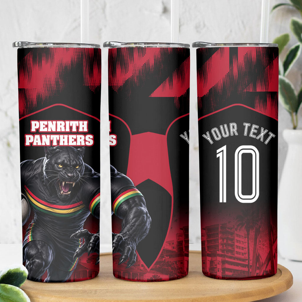 Personalised Penrith Panthers Mascot Rugby Skinny Tumbler Penrith New South Wales Athletic Graphic Print