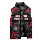 Personalised Penrith Panthers Mascot Rugby Sleeveless Puffer Jacket Penrith New South Wales Athletic Graphic Print