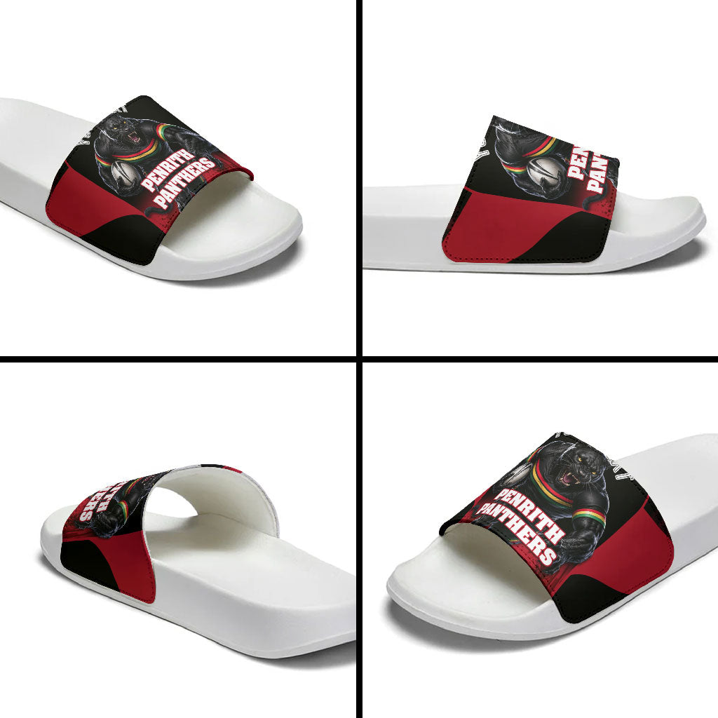 Personalised Penrith Panthers Mascot Rugby Slide Sandals Penrith New South Wales Athletic Graphic Print