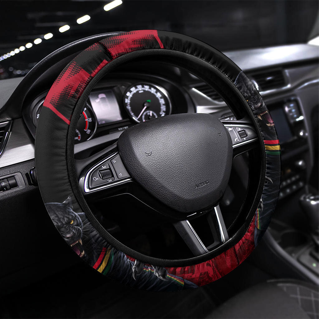 Penrith Panthers Mascot Rugby Steering Wheel Cover Penrith New South Wales Athletic Graphic Print