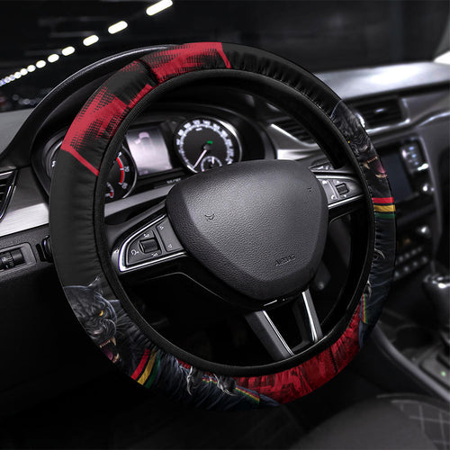 Penrith Panthers Mascot Rugby Steering Wheel Cover Penrith New South Wales Athletic Graphic Print