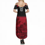 Personalised Penrith Panthers Mascot Rugby Summer Maxi Dress Penrith New South Wales Athletic Graphic Print
