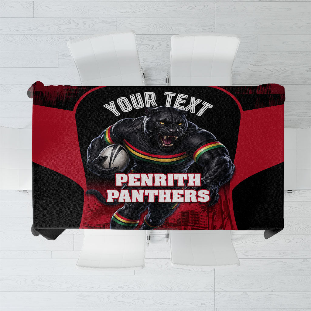 Personalised Penrith Panthers Mascot Rugby Tablecloth Penrith New South Wales Athletic Graphic Print