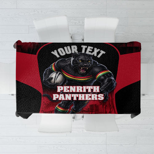 Personalised Penrith Panthers Mascot Rugby Tablecloth Penrith New South Wales Athletic Graphic Print