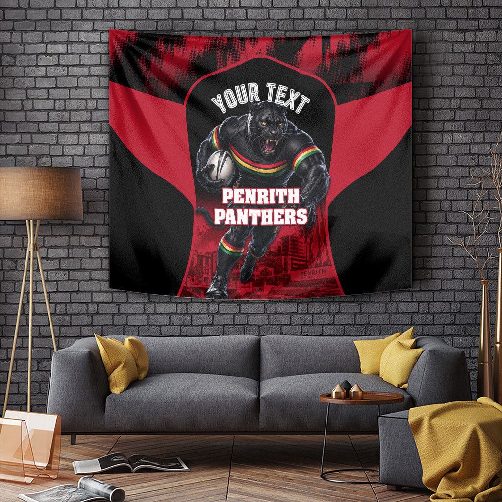 Personalised Penrith Panthers Mascot Rugby Tapestry Penrith New South Wales Athletic Graphic Print