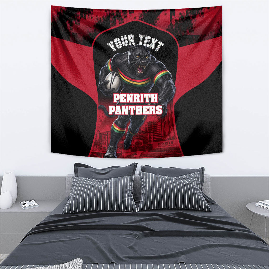 Personalised Penrith Panthers Mascot Rugby Tapestry Penrith New South Wales Athletic Graphic Print
