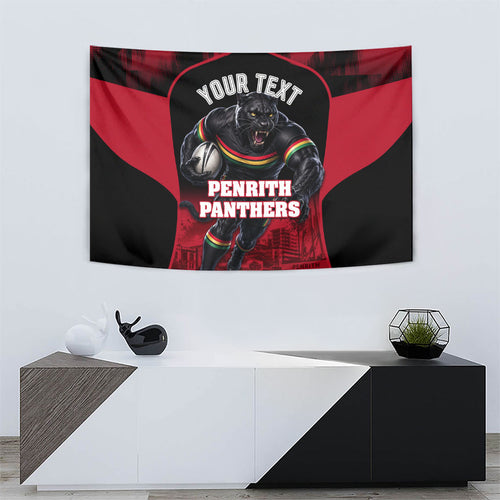Personalised Penrith Panthers Mascot Rugby Tapestry Penrith New South Wales Athletic Graphic Print