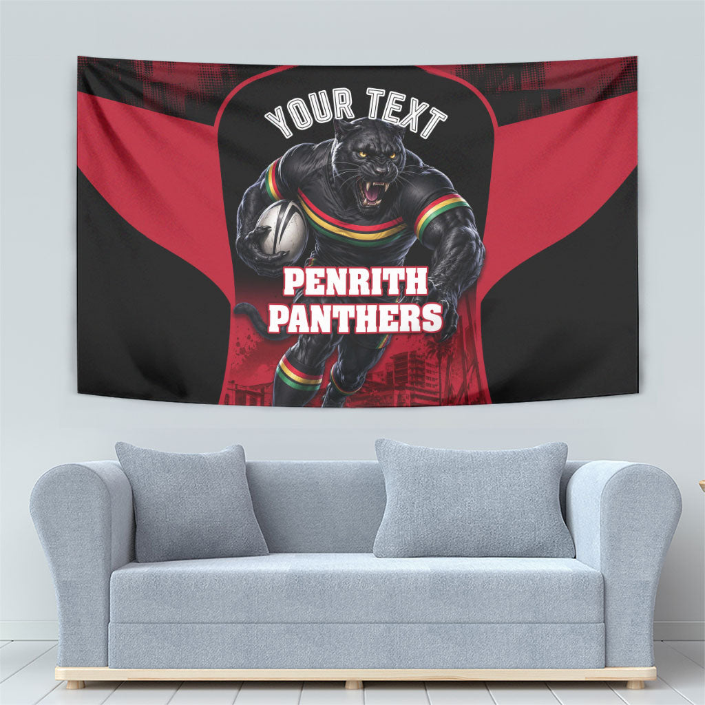 Personalised Penrith Panthers Mascot Rugby Tapestry Penrith New South Wales Athletic Graphic Print
