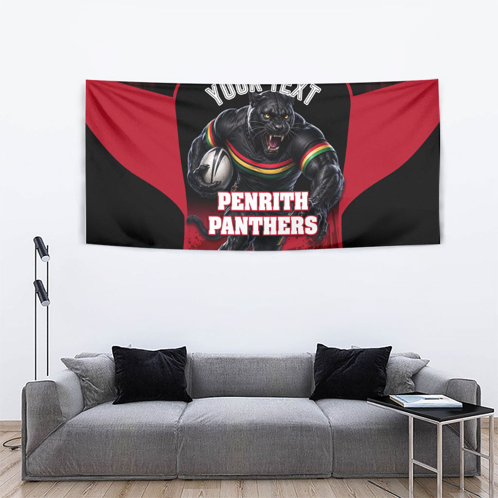 Personalised Penrith Panthers Mascot Rugby Tapestry Penrith New South Wales Athletic Graphic Print