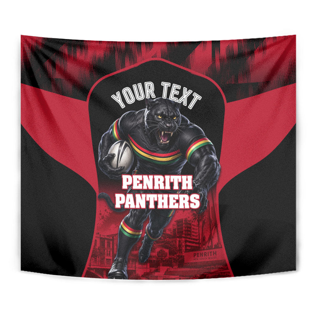 Personalised Penrith Panthers Mascot Rugby Tapestry Penrith New South Wales Athletic Graphic Print