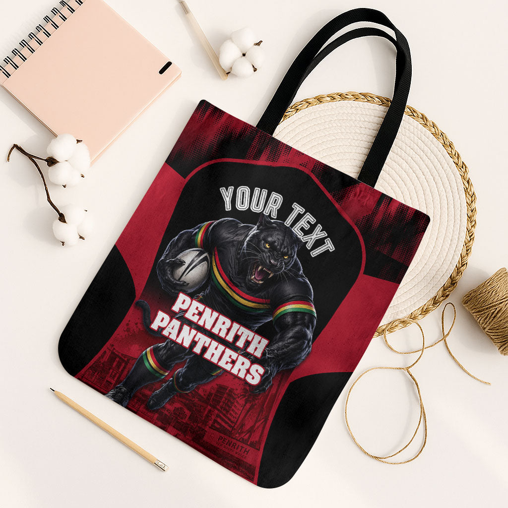 Personalised Penrith Panthers Mascot Rugby Tote Bag Penrith New South Wales Athletic Graphic Print