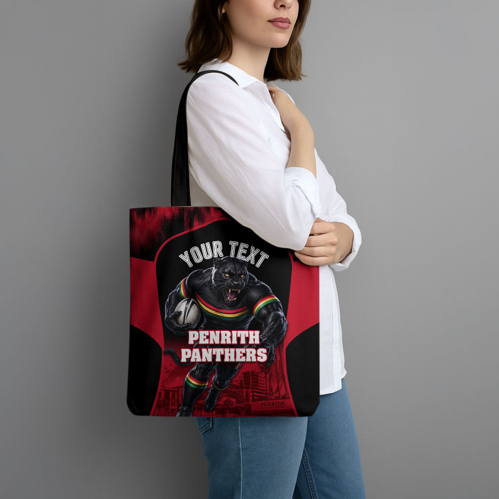 Personalised Penrith Panthers Mascot Rugby Tote Bag Penrith New South Wales Athletic Graphic Print