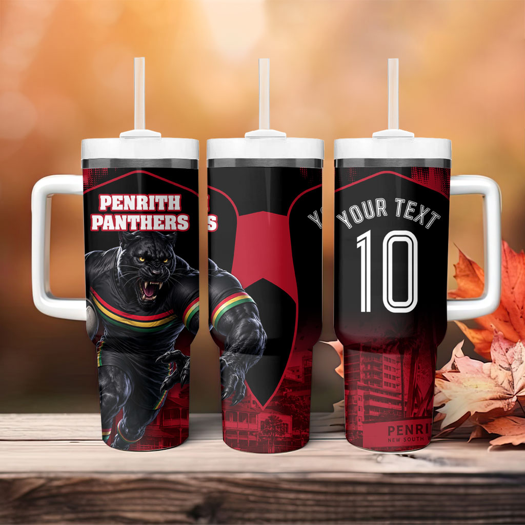 Personalised Penrith Panthers Mascot Rugby Tumbler With Handle Penrith New South Wales Athletic Graphic Print