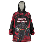 Personalised Penrith Panthers Mascot Rugby Wearable Blanket Hoodie Penrith New South Wales Athletic Graphic Print