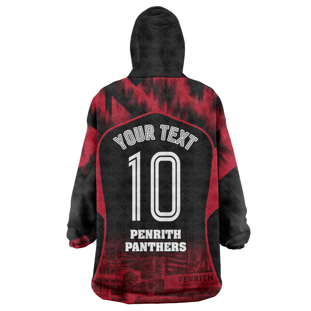 Personalised Penrith Panthers Mascot Rugby Wearable Blanket Hoodie Penrith New South Wales Athletic Graphic Print