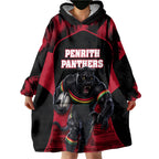 Personalised Penrith Panthers Mascot Rugby Wearable Blanket Hoodie Penrith New South Wales Athletic Graphic Print