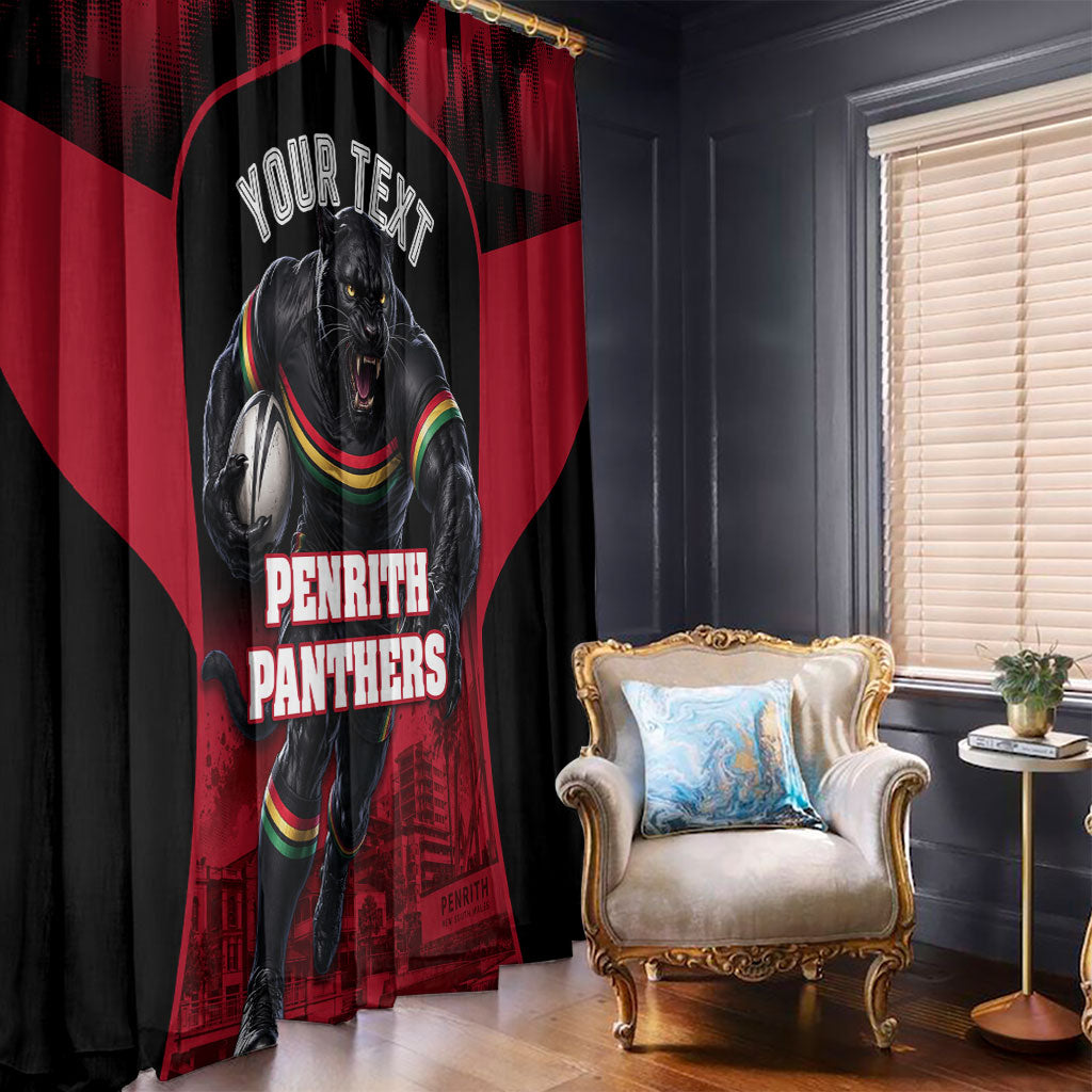 Personalised Penrith Panthers Mascot Rugby Window Curtain Penrith New South Wales Athletic Graphic Print
