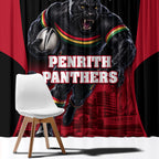 Personalised Penrith Panthers Mascot Rugby Window Curtain Penrith New South Wales Athletic Graphic Print
