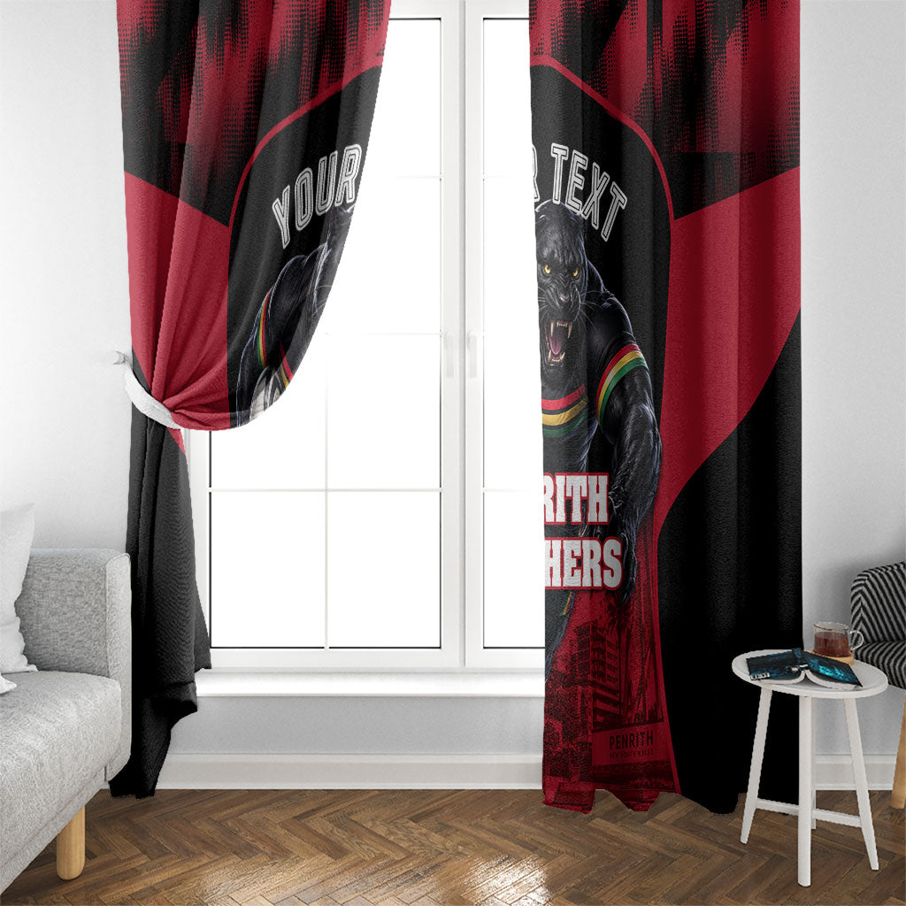 Personalised Penrith Panthers Mascot Rugby Window Curtain Penrith New South Wales Athletic Graphic Print
