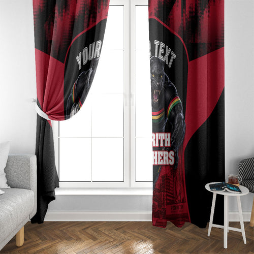 Personalised Penrith Panthers Mascot Rugby Window Curtain Penrith New South Wales Athletic Graphic Print