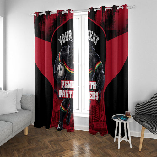 Personalised Penrith Panthers Mascot Rugby Window Curtain Penrith New South Wales Athletic Graphic Print
