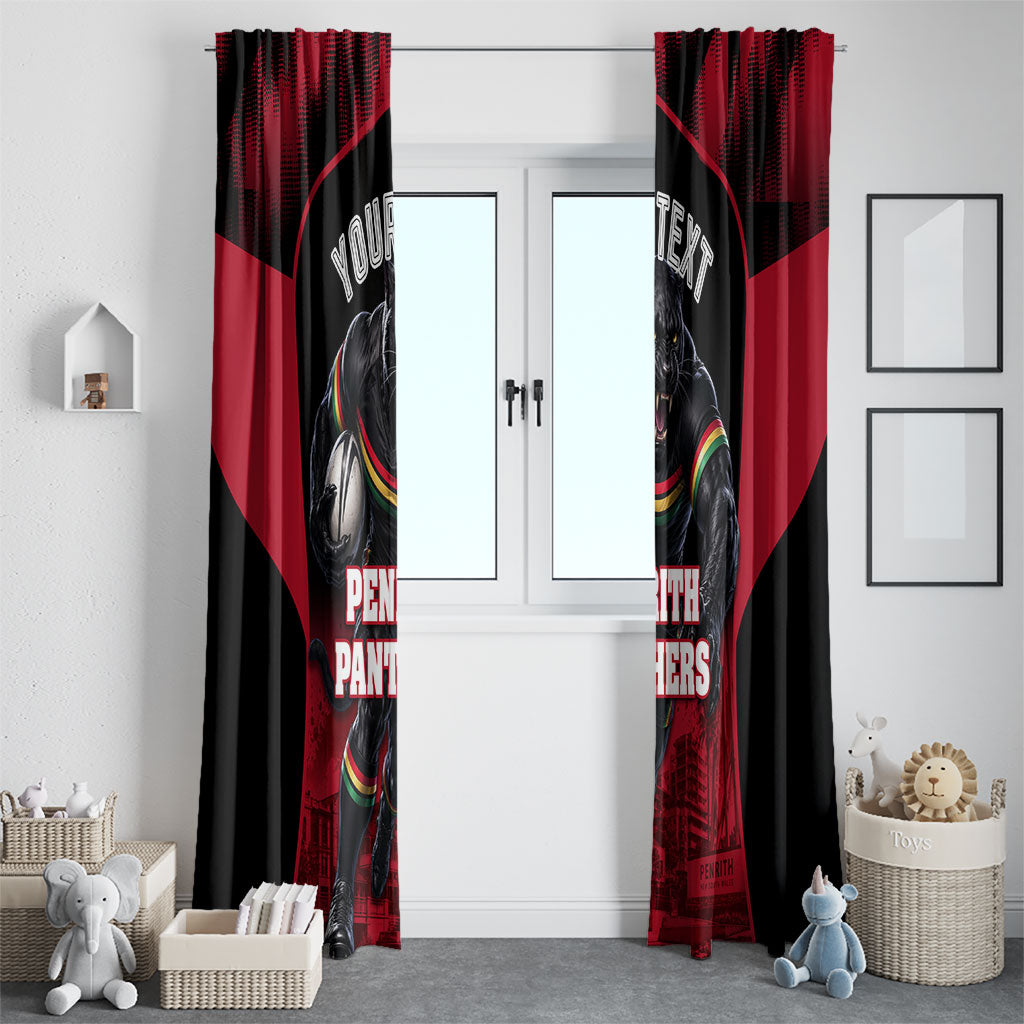 Personalised Penrith Panthers Mascot Rugby Window Curtain Penrith New South Wales Athletic Graphic Print