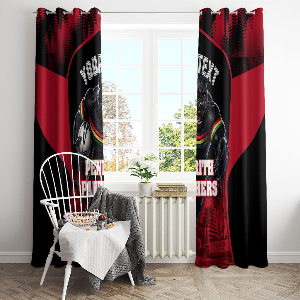 Personalised Penrith Panthers Mascot Rugby Window Curtain Penrith New South Wales Athletic Graphic Print