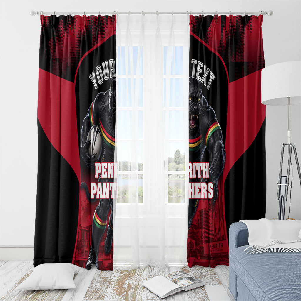 Personalised Penrith Panthers Mascot Rugby Window Curtain Penrith New South Wales Athletic Graphic Print
