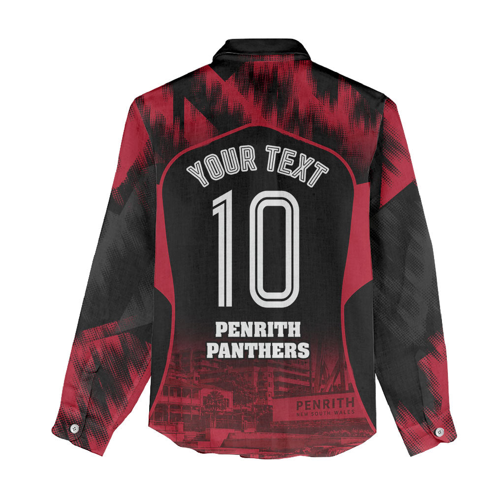 Personalised Penrith Panthers Mascot Rugby Women Casual Shirt Penrith New South Wales Athletic Graphic Print