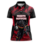Personalised Penrith Panthers Mascot Rugby Women Polo Shirt Penrith New South Wales Athletic Graphic Print