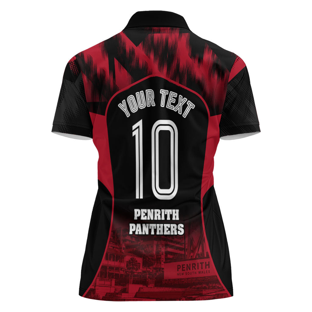 Personalised Penrith Panthers Mascot Rugby Women Polo Shirt Penrith New South Wales Athletic Graphic Print
