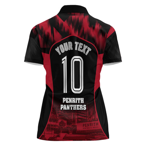 Personalised Penrith Panthers Mascot Rugby Women Polo Shirt Penrith New South Wales Athletic Graphic Print