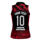 Personalised Penrith Panthers Mascot Rugby Women Sleeveless Polo Shirt Penrith New South Wales Athletic Graphic Print