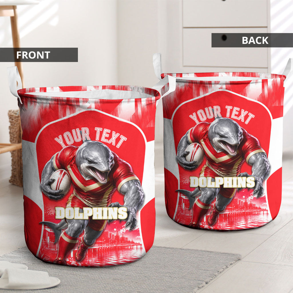 Personalised Dolphins Mascot Rugby Laundry Basket Redcliffe Peninsula Athletic Graphic Print