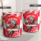 Personalised Dolphins Mascot Rugby Laundry Basket Redcliffe Peninsula Athletic Graphic Print