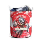Personalised Dolphins Mascot Rugby Laundry Basket Redcliffe Peninsula Athletic Graphic Print