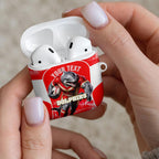 Personalised Dolphins Mascot Rugby AirPods Case Redcliffe Peninsula Athletic Graphic Print
