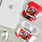 Personalised Dolphins Mascot Rugby AirPods Case Redcliffe Peninsula Athletic Graphic Print
