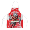 Personalised Dolphins Mascot Rugby Apron Redcliffe Peninsula Athletic Graphic Print