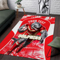 Personalised Dolphins Mascot Rugby Area Rug Redcliffe Peninsula Athletic Graphic Print