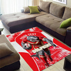 Personalised Dolphins Mascot Rugby Area Rug Redcliffe Peninsula Athletic Graphic Print