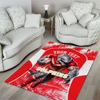 Personalised Dolphins Mascot Rugby Area Rug Redcliffe Peninsula Athletic Graphic Print