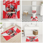 Personalised Dolphins Mascot Rugby Bathroom Set Redcliffe Peninsula Athletic Graphic Print