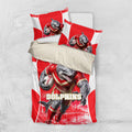 Personalised Dolphins Mascot Rugby Bedding Set Redcliffe Peninsula Athletic Graphic Print