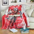 Personalised Dolphins Mascot Rugby Blanket Redcliffe Peninsula Athletic Graphic Print