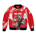 Personalised Dolphins Mascot Rugby Bomber Jacket Redcliffe Peninsula Athletic Graphic Print